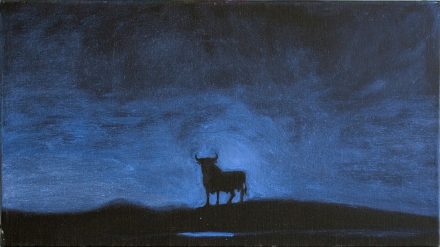 Horizonte (6947-toro) from the series Horizontes, 2009 to present oils on canvas 22 x 39 cm
